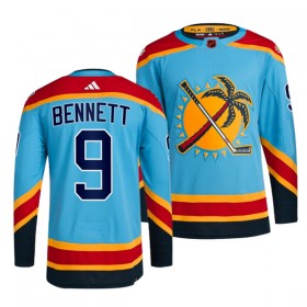 Dresovi Florida Panthers Sam Bennett 9 Adidas 2022-23 Reverse Retro 2.0 Plava Authentic - Muške